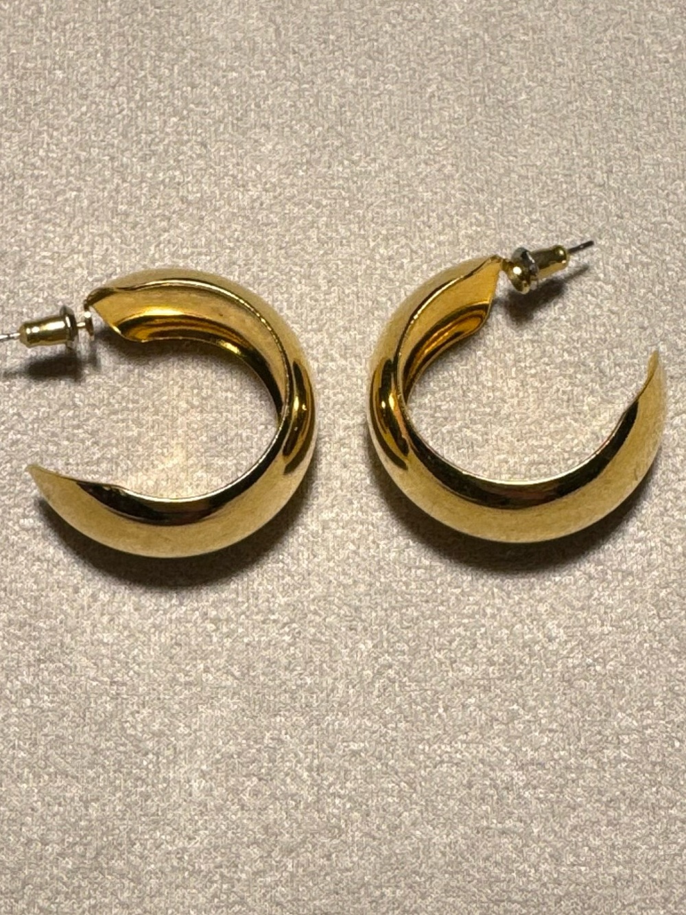 Gold Crescent Hoop Earrings - Women Jewelry